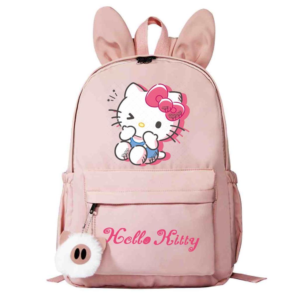 College Style Cute Print Junior High School High School Student Schoolbag Large Capacity Rabbit Ears Backpack Female