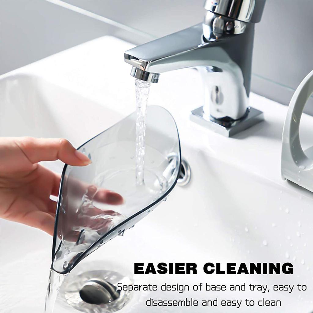 Suction Cup Soap Holder Creative Leaf Soap Box Free Punch Placement