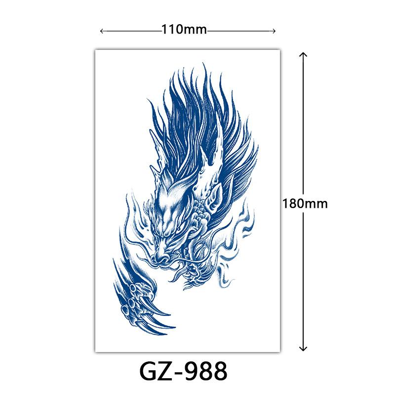 Juice Tattoo Stickers, Herbal Tattoo Stickers, Semi-Permanent English Letter Tattoo Stickers Tattoo