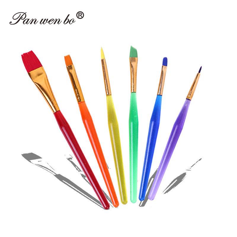 Set di 6 pennelli per pittura in nylon cross-border con gesso ad acqua e materiali artistici fai da te