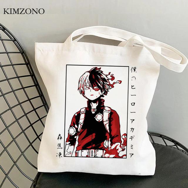 My Hero Academia Shopping Bag Reusable Shopper Bolsa Bolsas De Tela Shopper Tote Bag Shoping String Sac Cabas Grab