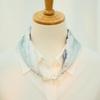 Elegant Silk Scarf with Magnetic Buckle and Pearl Necklace - Stylish Clavicle Chain for Women