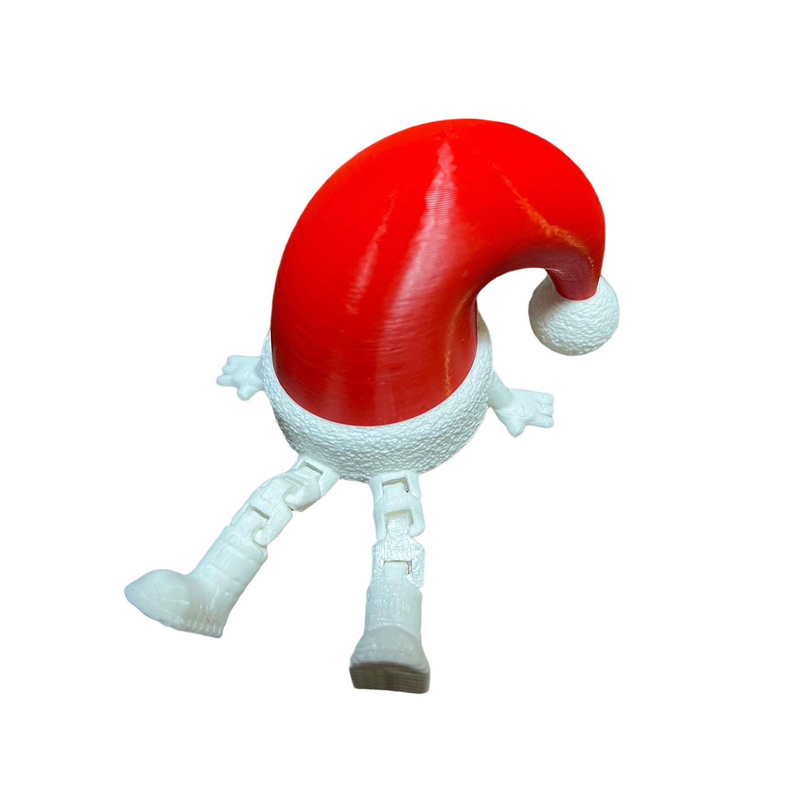 

3D Printed Articulated Hands And Feet Christmas Hat, Christmas Decoration Model, Home Desktop Gift One Size