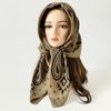 Thin Cashew Nut Print Silk Scarf Korean Style Small Scarves Simple Square Handkerchief  Women