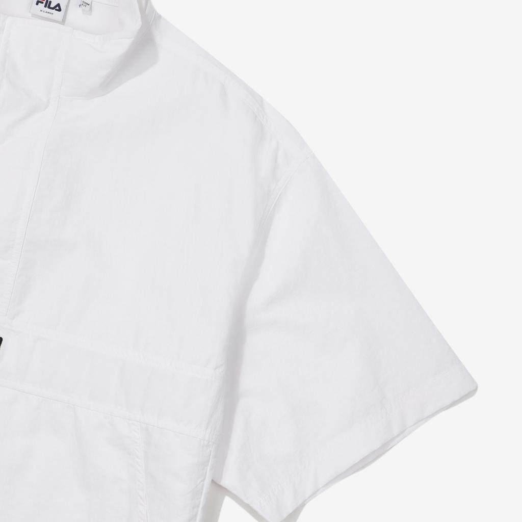 FILA Shirts Men's White Stand Collar Moderate Other FS2JKF2101X-OWH