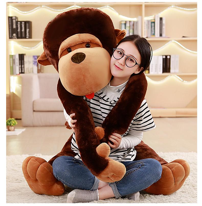 80/110cm Giant dimension cartoon Large mouth monkey plush toy the Gorilla plush doll stuffed pillow playmates toy 80cm
