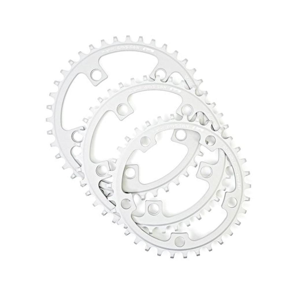 Sugino 36T SILVER for Crank Chainring GRV5-SWN 3/32 5-arm (P.C.D. 110mm) (1 Piece)