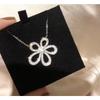 Sunflower Five petal Necklace Full of Diamond Zircon