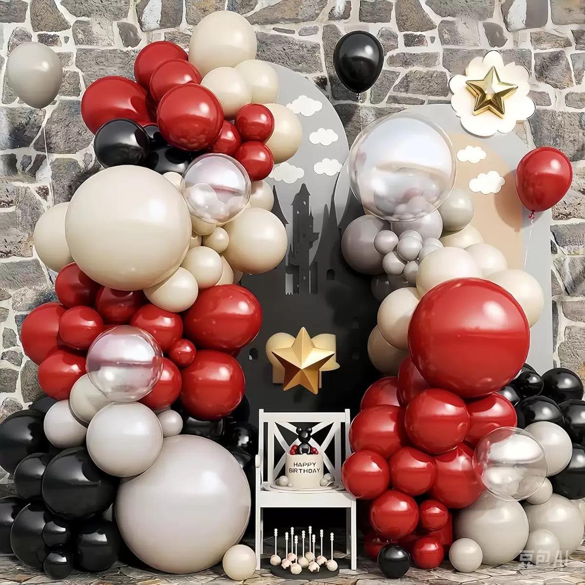 Retro Balloon Chain Arch for Weddings & Birthdays