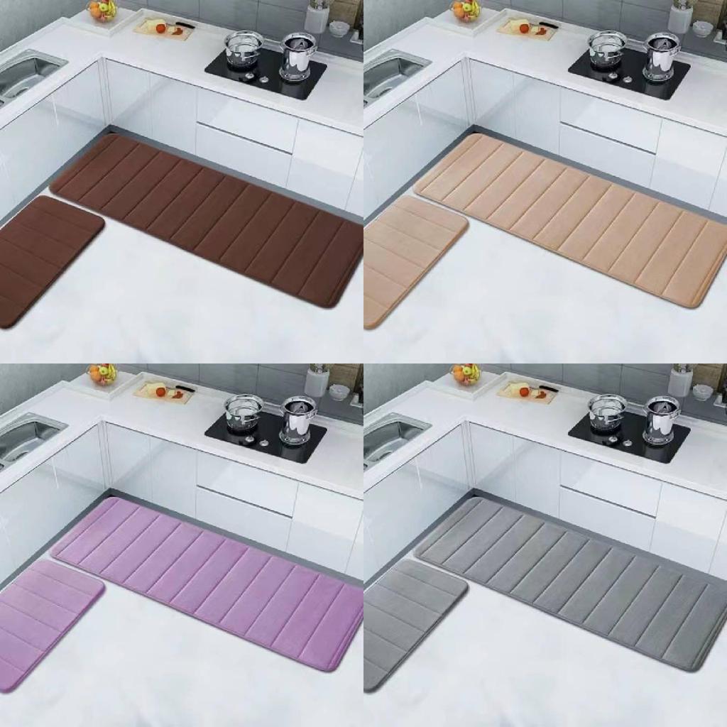 Soft Memory Foam Bath Mats Non Slip Absorbent Bathroom Rugs Extra Mat Kitchen