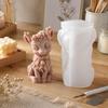Christmas Deer Candle Form, Flexible Silicone Casting Form for DIY Winter Craft and Holiday Display Use
