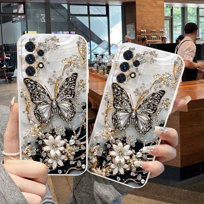 For three-dimensional butterfly flowers Apple 17promax mobile phone case iPhone13 protective case