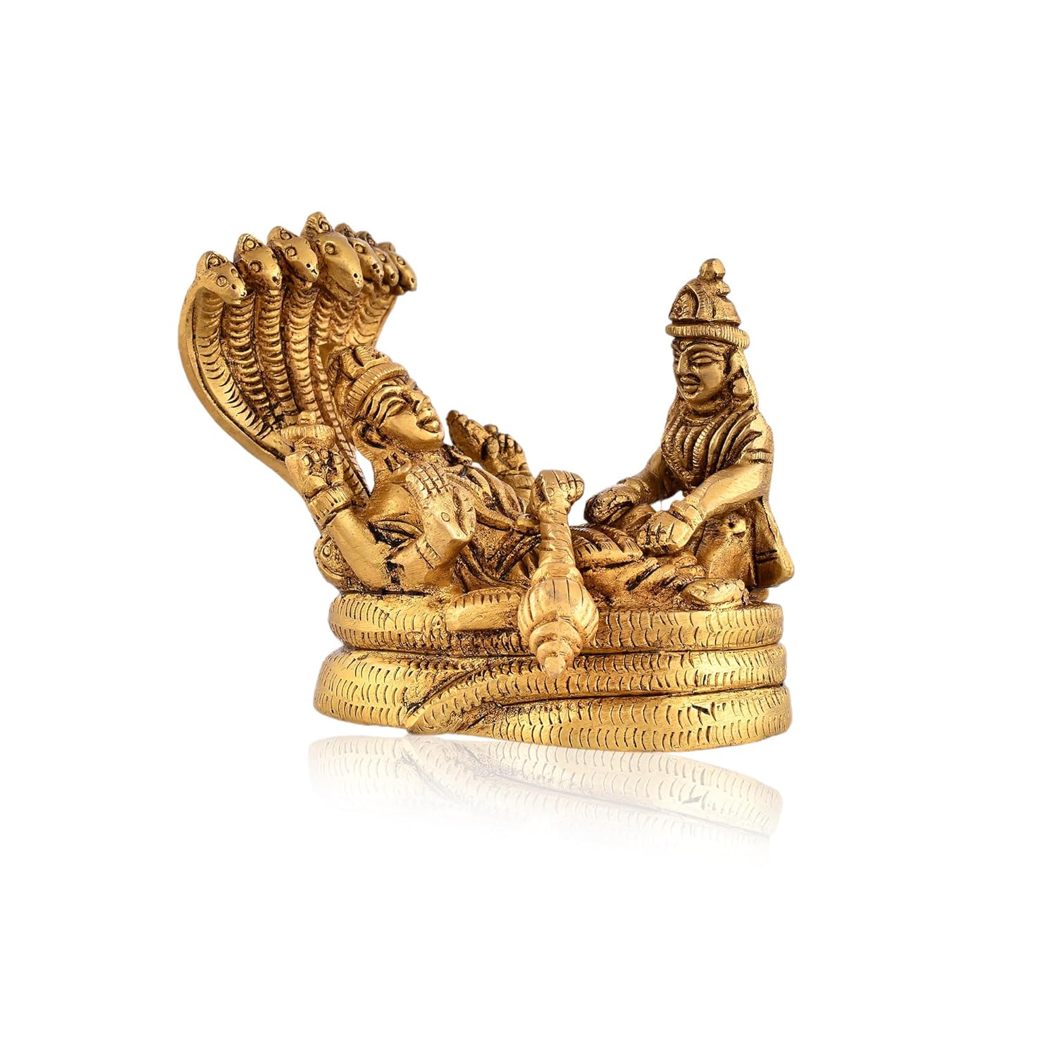 Vishnu Narayan Resting On Sheshnaag With Laxmi Sri Ranganatha Perumal Statue