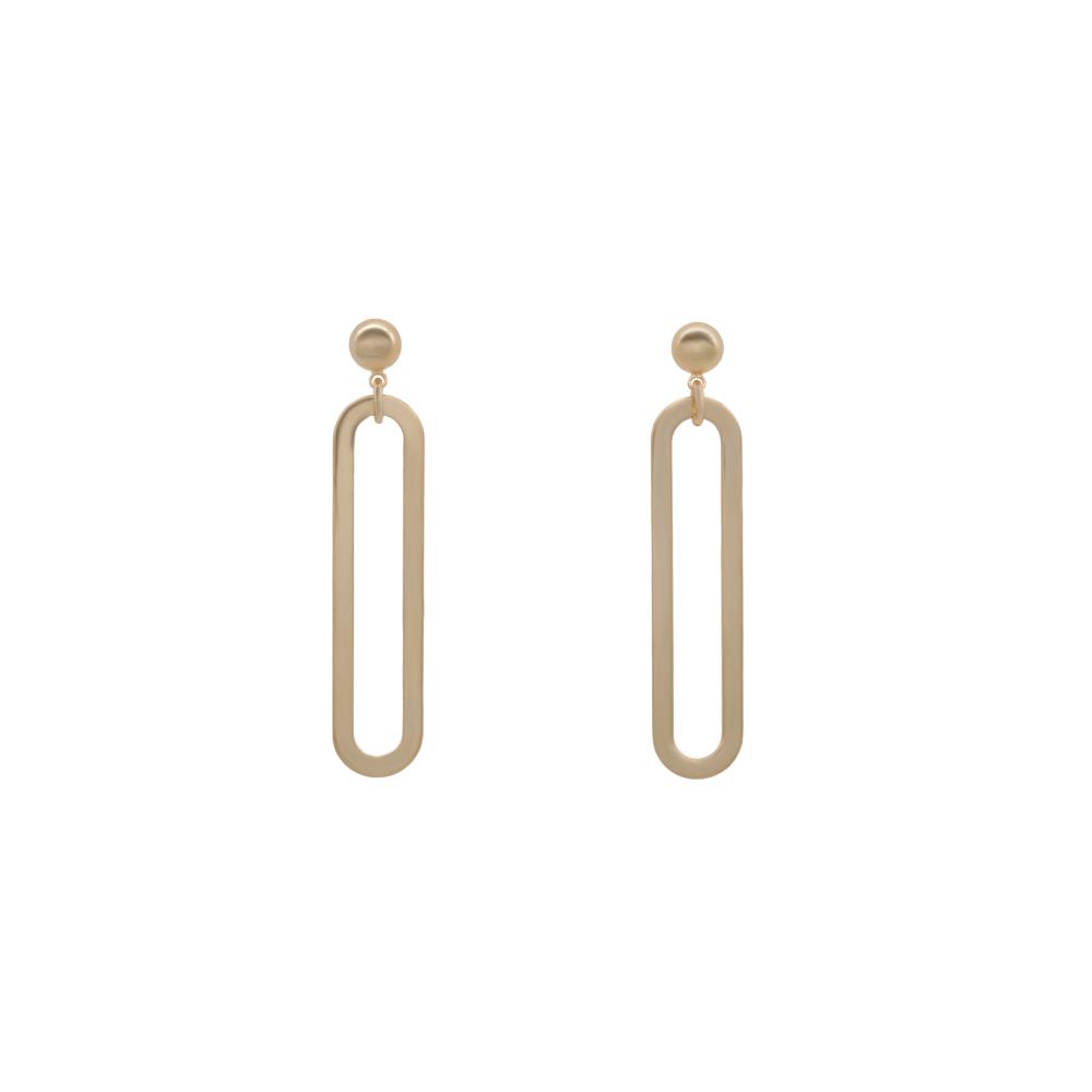 My Omelet Ellipse Silver Earrings