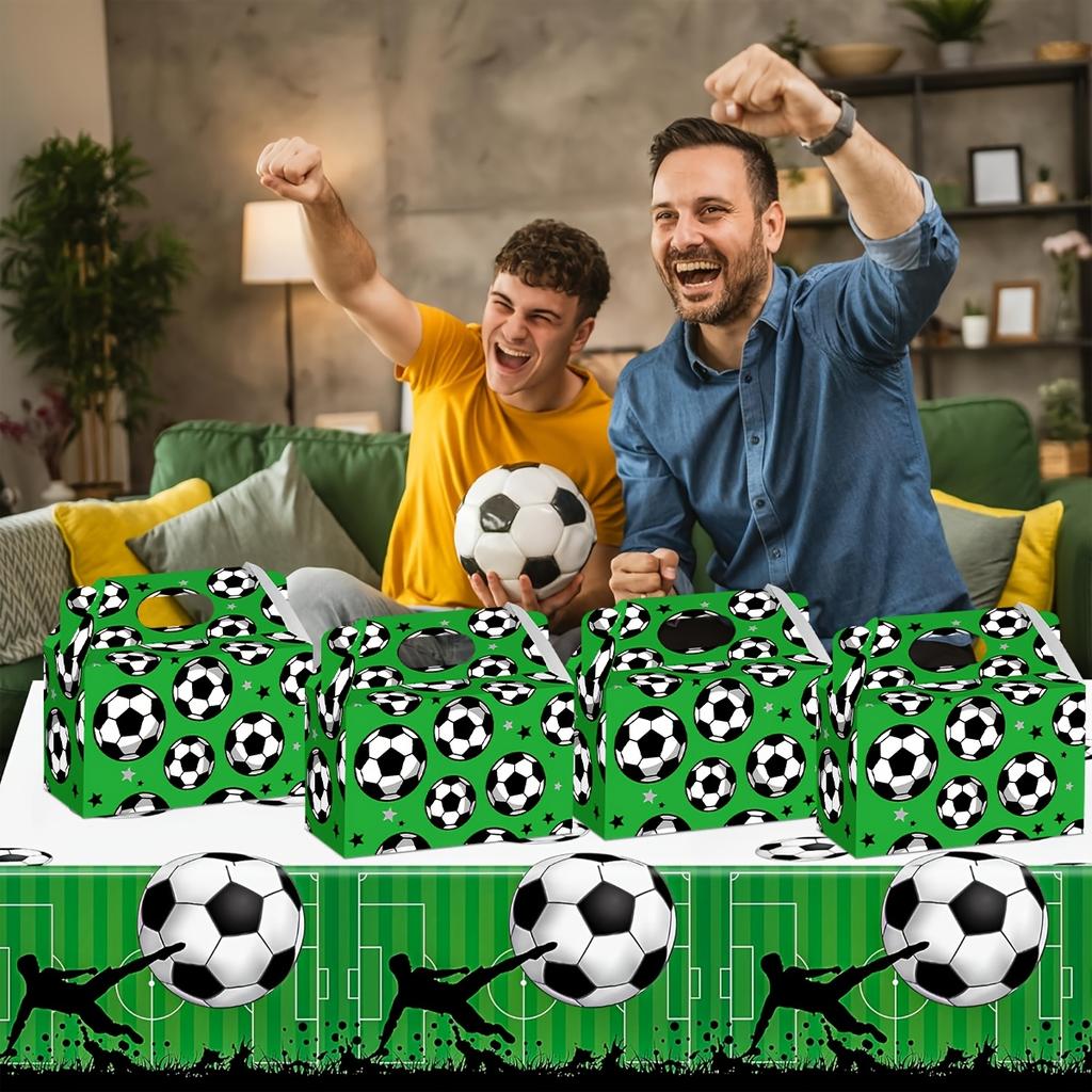 8/12/16pcs Handheld Football Candy Box Sports Snack Box Birthday Party Football Theme Party Decoration Supplies