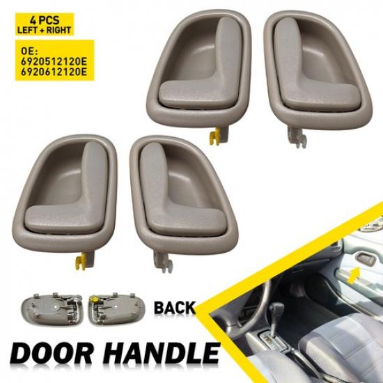 

4x Gray Inner Door Handle for 1993 - 1997 Corolla Prizm Set Front and Rear Side 4X Beige Interiors Door H