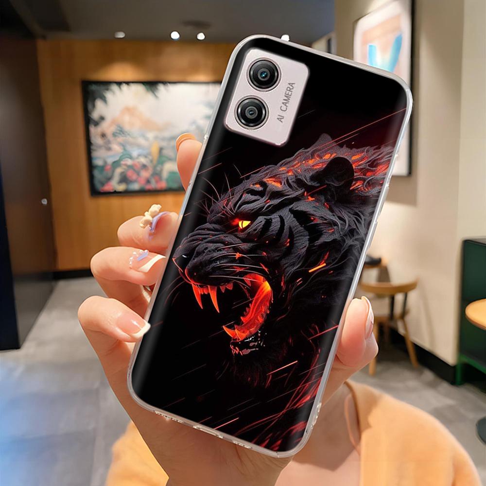 Etui Do Motorola Moto E13 Miękki Przezroczysty TPU Silikonowy Uroczy Kreskówkowy Panda Tylna Pokrywa Do Moto E13 motoE13 Futerały Etui Odporne Na Wstrząsy
