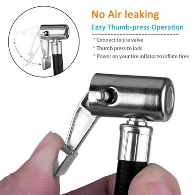 Inflator Hose Easy To Apply High Flexibility Non-deflated Car Air Tyre Chuck Inflator