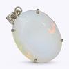 CERTIFIED 155 Ct Oval Cut Multicolor Opal 925 Sterling Silver Pendant Gemstone AI-92-NS