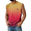 Men's Summer Round Neck Gradient Sports Casual Sleeveless Vest