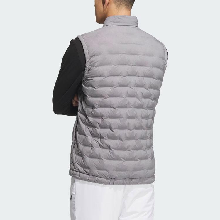 adidas Frostguard Down Vest 670 Fill Solid Color Logo Golf Sports Down Vest Men Vests Gray HZ6100