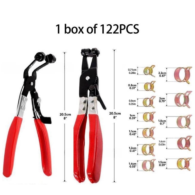 122Pieces Multipurpose Spring Steel Clamps With Rubber Lining Convenient for Boats Wiring and Assembly Applications