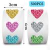 500 Pictures/roll Roll Sticker Tape Love Reward Sticker Hand Account Material Decorative Envelope Seal Sticker
