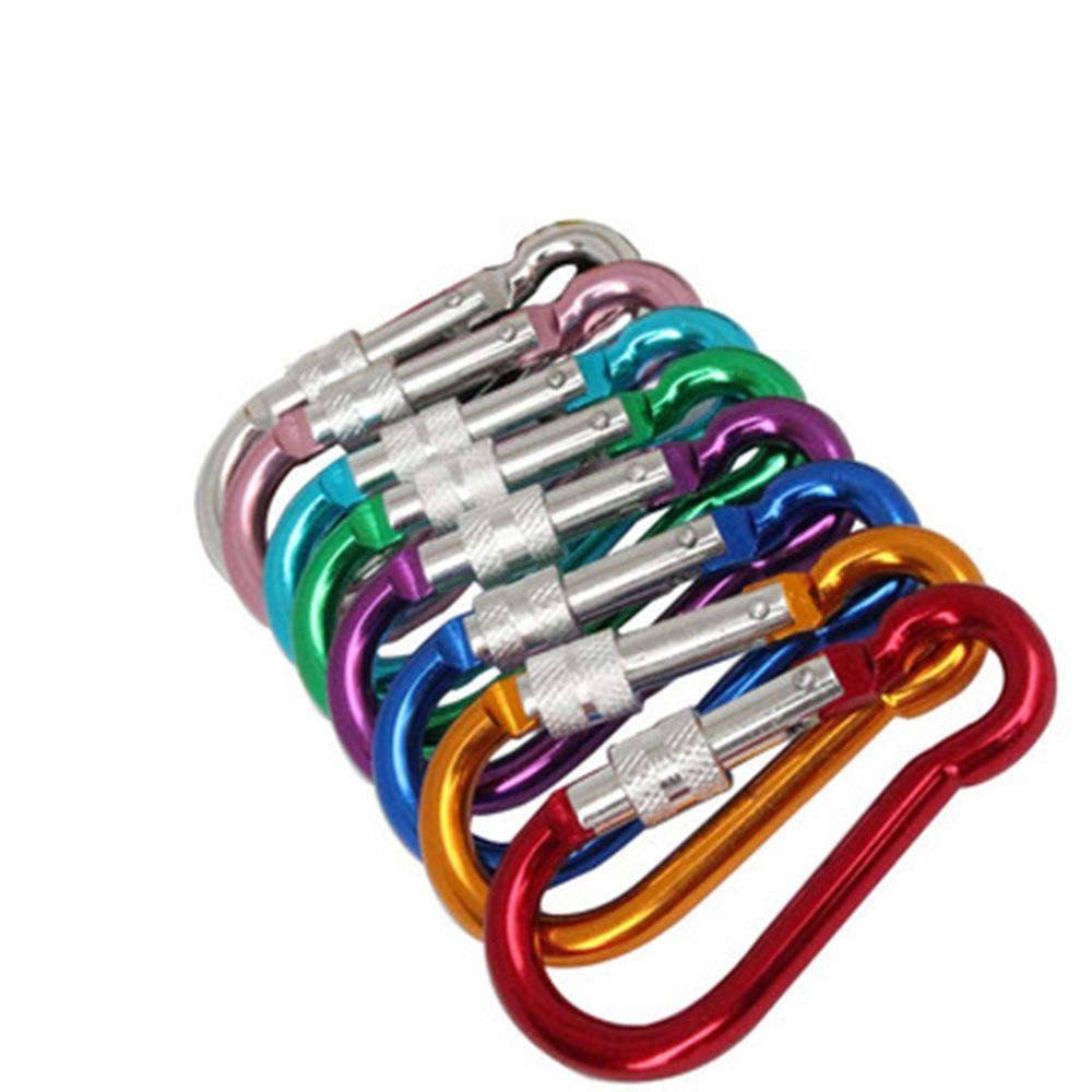 Multi-color Aluminium Equipment Alloy Carabiner Buckle Keychain Camping Hiking Hook Climbing Button