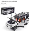 Nové 1:24 Land Rover Defender SUV hračky autíčka z lehkých slitin a hračkářská vozidla kovové modely aut simulační sbírka hraček pro děti dárky