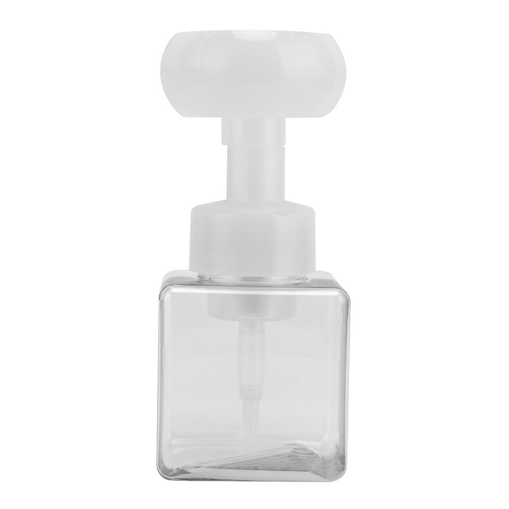 250ml Foam Pump Bottle Portable Refillable Reusable FlowerShaped Liquid Soap Dispenser(Transparent )