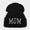 Autumn Winter DAD MOM Embroidery Round Machine Knitted Hat Mom Dad Knitted Hat Cold Hat