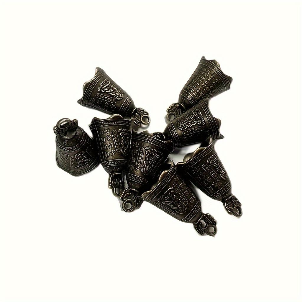 12pcs Mini Metal Bells, Vintage Style Decorative Charms for Crafts, Office, Home & Garden Decoration, DIY Pendant Gifts