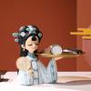 Chinese Palace Girl Figurine Home Iving Room Cookie Fruit