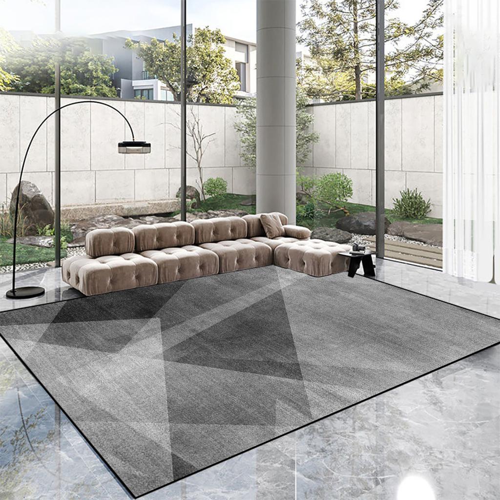 Nordic Geometric Low Pile Carpet Non Slip Living Room Rug 160x230cm Large Area Bedroom Floor Mat