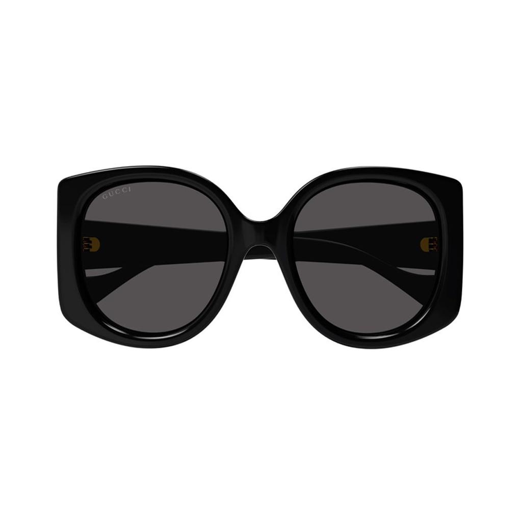Gucci Gray Lens Irregular Frame Sunglasses Women Sunglasses Black GG1257S-001