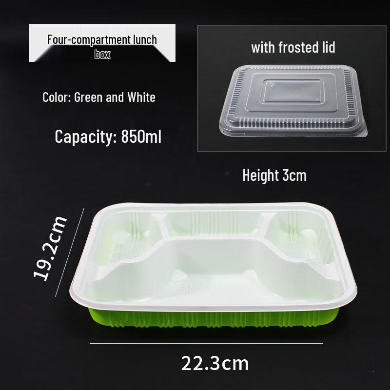 ZISIZ Disposable Rectangular Plastic Meal Box