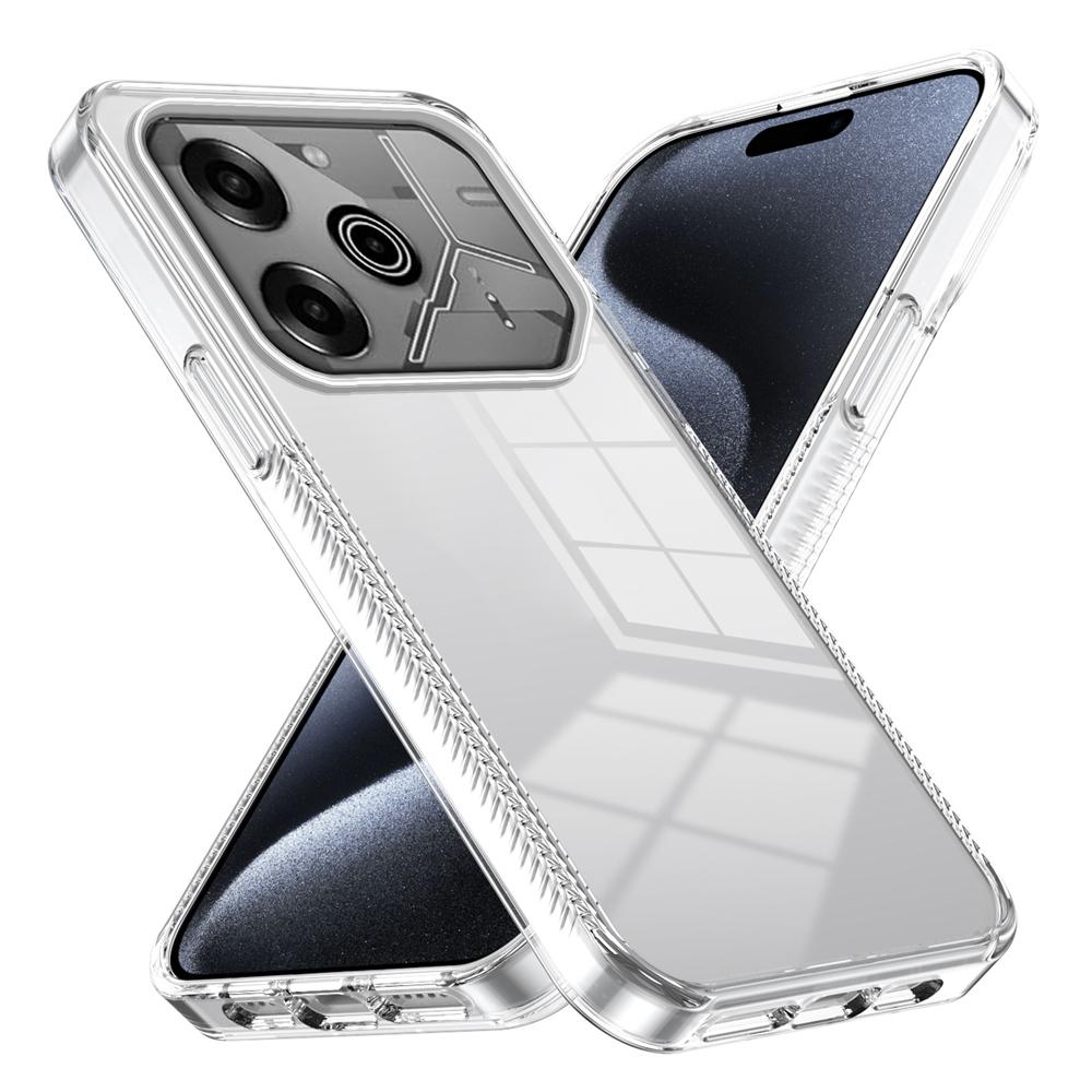 KEYSION Husă Transparentă pentru TECNO Pova 6 Pro 5G TPU Moale+PC Anti-alunecare HD Clar Rezistentă la Șocuri Husă Spate Telefon pentru Tecno Pova 6 Pro