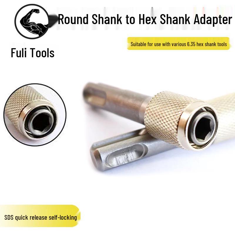 Round To Hex Shank Telescopic Converter: Electric Hammer Impact Bit Adapter
