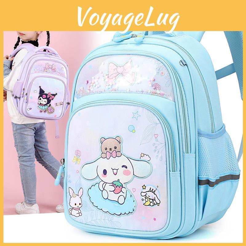 Adorable Cartoon Backpack For 3rd Grade Girls Cute Oxford Cloth School Bag