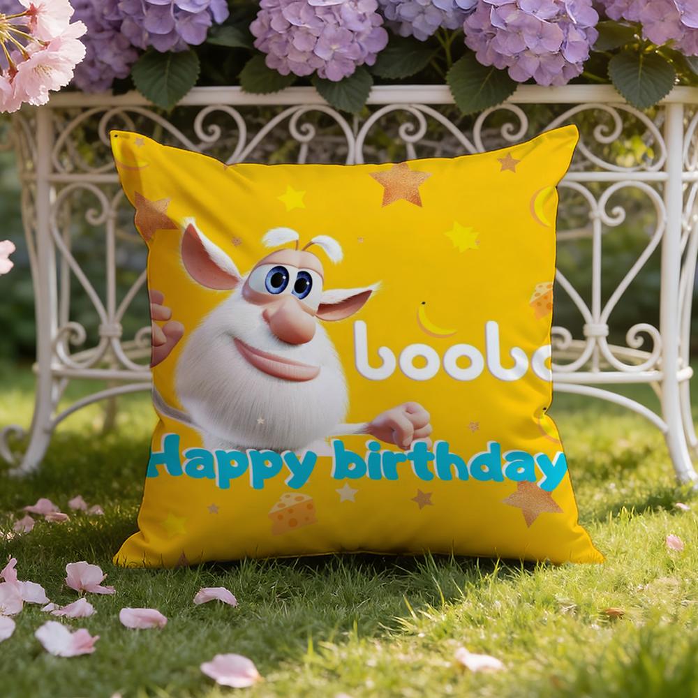 Süßer Fourbob-Booba Kissenbezug für Zuhause & Auto, Doppelszenen-Kissenbezug: Wendbar für Premium-Komfort