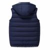 Fashion Men Autum Winter Hooded Solid Outwear Vest Jacket Tops Blouse