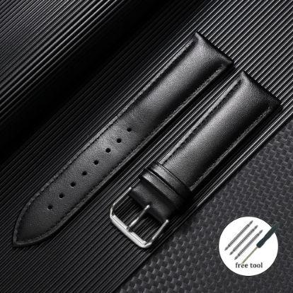 New Calfskin Leather Strap 12mm 14mm 16mm 18mm 20mm 22mm 24mm Bracelet for Samsung Watch4/5/6/7 40mm 44mm Classic Universal Band