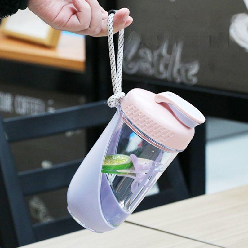 Letni Shaker do Mieszania Odżywki Białkowej Plastikowy Kubek Podróżny Fitness Kubek do Wody Kubek do Mieszania Przenośny Kubek Fitness