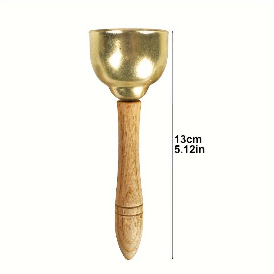 2pcs Hand Bells with Musical Wooden Handle Handheld Bells Percussion Music Instrument ZSY