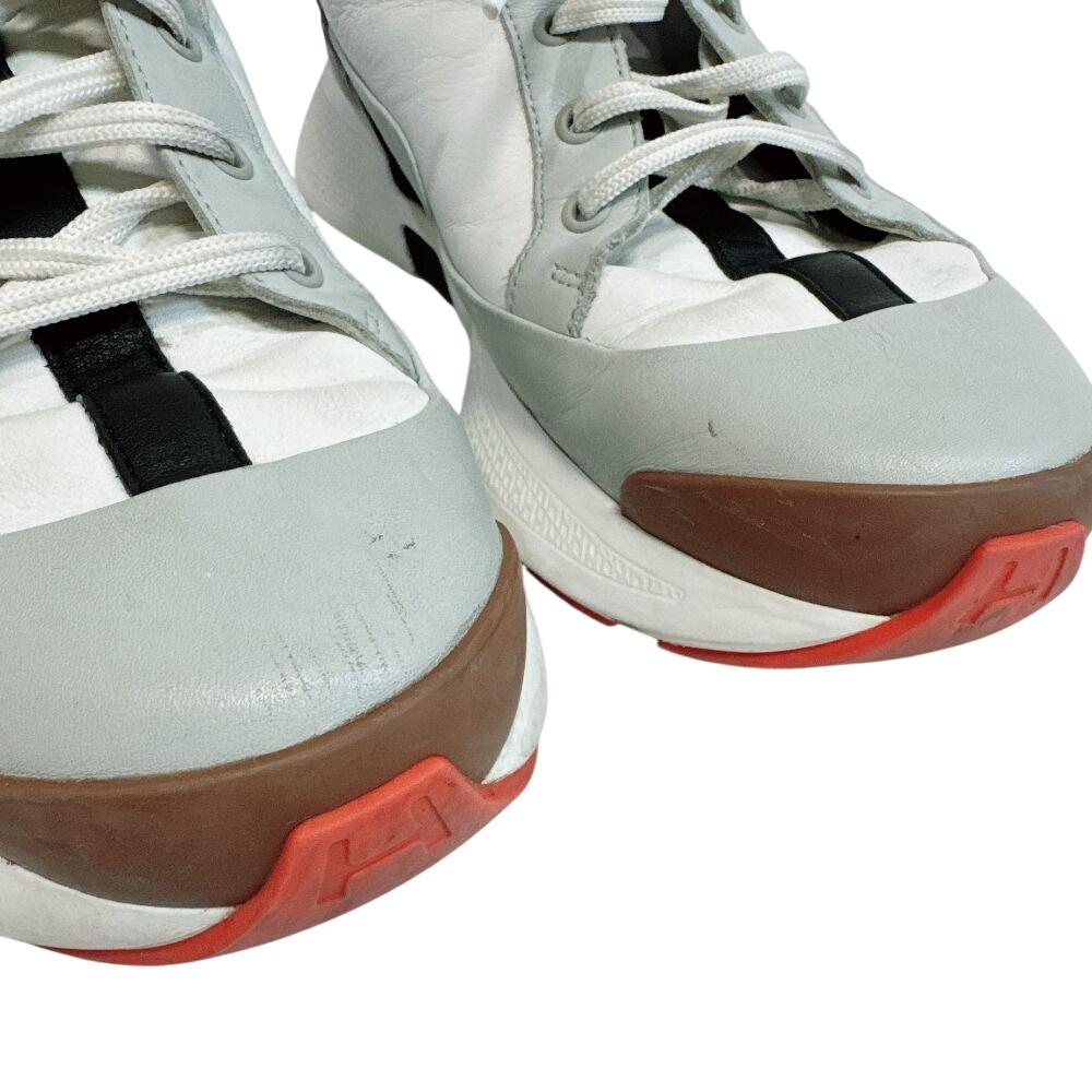 HERMES leather Hugo sneakers white leather Used
