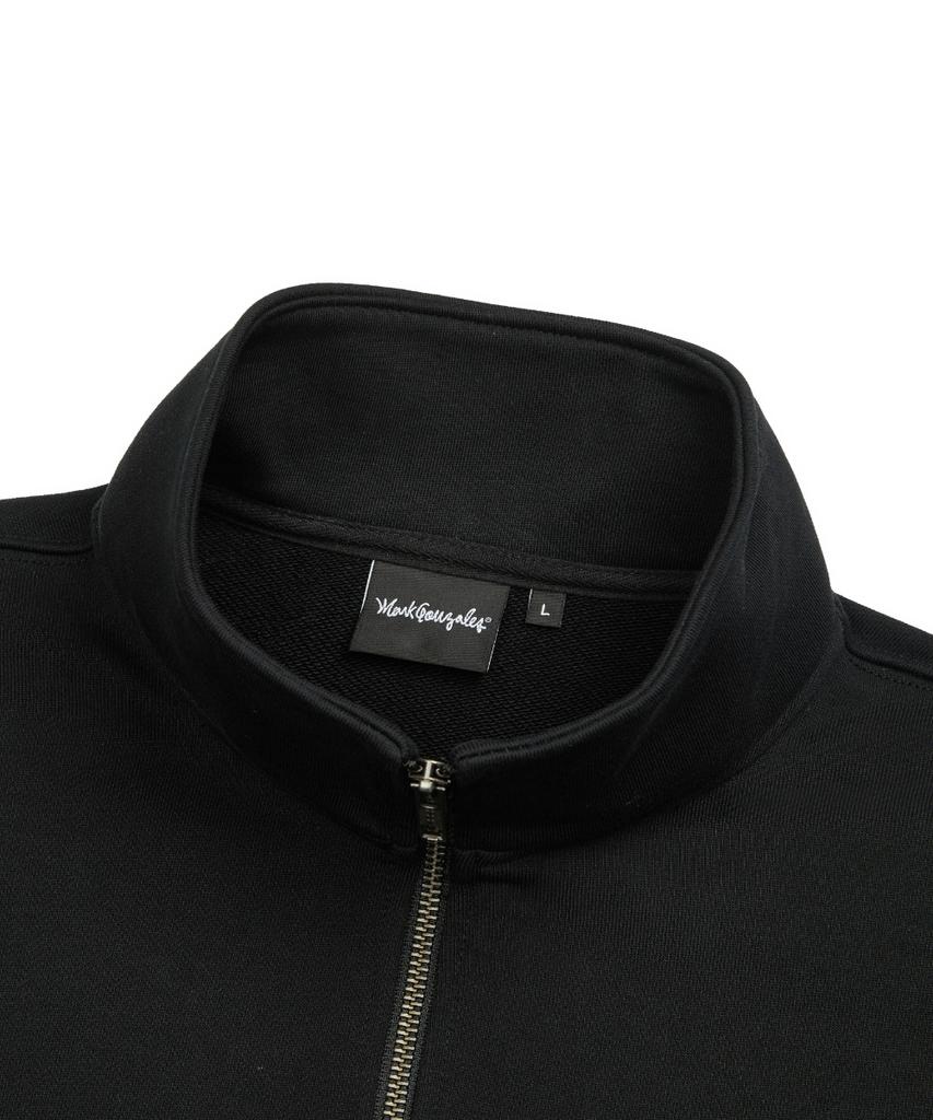 Mark Gonzales Angel Wappen Half-Zip Sweatshirt - Black
