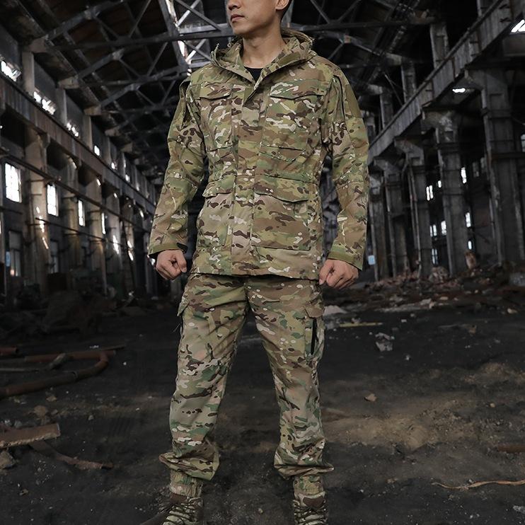 Archon camouflage suit outdoor waterproof and wear-resistant spring and autumn tactical jacket pants can be customized tooling jacket