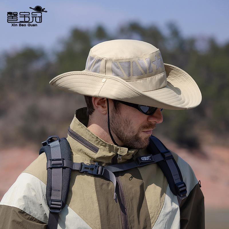 9239 new spring and summer bucket hat outdoor big eaves sun hat men's mountaineering fishing hat women