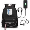 Attack On Titan Backpack USB Charging School Bag Oxford Cloth School Bag Student School Bag