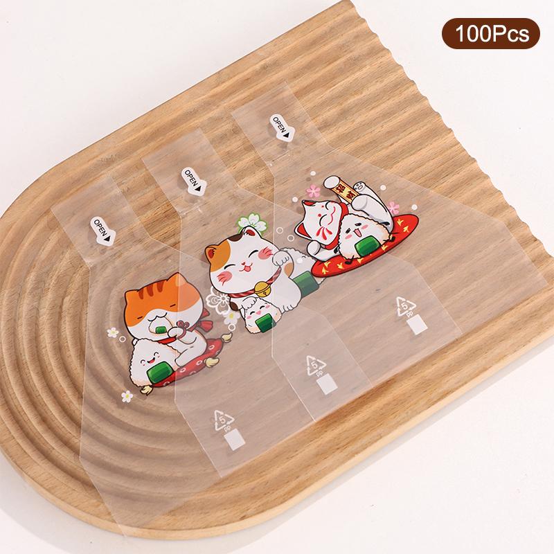 50/100Pcs Japenese Triangle Rice Ball Disposable Packaging Bag Nori Onigiri Sushi Bag Sushi Making Mold Bento Accessories